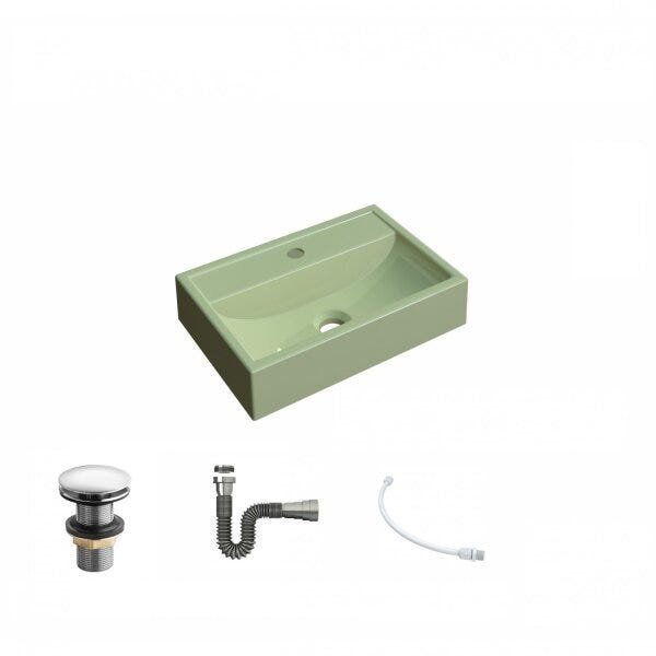 Kit Cuba Q45 com Válvula Click 1.1/2" e Sifão Cromado e Flexível Compace - 2