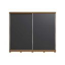Ver imagem 4 de Guarda Roupa Casal 2 Portas de Correr e 4 Gavetas C/ Pés Cb03t583 Canela/grafite - Kappesberg