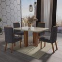 Ver imagem 1 de Sala de Jantar 120x80 4 Cadeiras Paola Bom Pastor