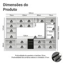 Ver imagem 3 de Armário de Cozinha Completa 340 cm Branco/Preto Lux Madesa 03