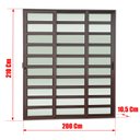 Ver imagem 4 de Porta Cor.c/Trav.3F.Móv.1/3 210x200 Elite c/Fecha.Tet.V.Lis.Marrom Corten Brimak