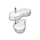 Ver imagem 1 de Canto Articulado Organizador Regulável Prateleira Jomer 8790