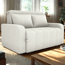 Ver imagem 1 de Sofa Cama 2 Lugares 138 Cm Amora Tecido Boucle F492 Natural Milani Store