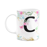 Caneca Floral - Inicial do Nome Letra C - 325ml - 1