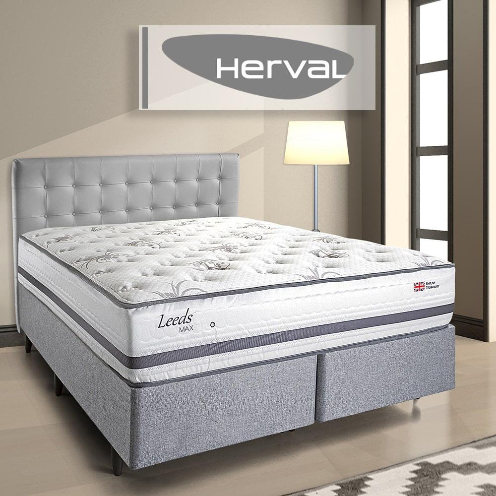 Cama Box Herval Queen Leeds, 69x158x198cm, Molas Maxspring - 2