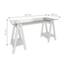 Mesa de Computador com Vidro Louisiana Branco - 2