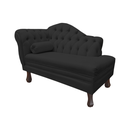 Ver imagem 4 de Recamier Sofá Direito Larissa 120cm Sala Corano Preto - Incasa Decor