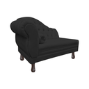 Ver imagem 3 de Recamier Sofá Direito Larissa 120cm Sala Corano Preto - Incasa Decor