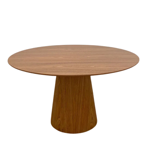 Mesa de Jantar Redonda Cone 90 Cm Freijó Personal Moveis Design Mesa de Jantar Cone Marrom