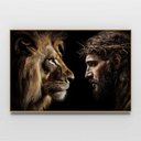 Ver imagem 3 de Quadro Decorativo Jesus Leão Sala Quarto Casa Escritório