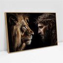 Ver imagem 2 de Quadro Decorativo Jesus Leão Sala Quarto Casa Escritório