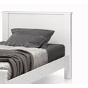 Ver imagem 3 de Cama Mila Solteiro Pes de Madeira Estilo Moderno - Branco