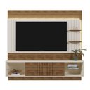 Ver imagem 2 de Estante Painel Home para Tv 65" Guaiba Pérola Metaliz/amêndoa- Mabe Magazine