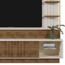 Ver imagem 3 de Estante Painel Home para Tv 65" Guaiba Pérola Metaliz/amêndoa- Mabe Magazine