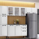Ver imagem 3 de Armário de Cozinha Aéreo Itatiaia Aço 3 Portas Com Vidro New Premium Branco Neve