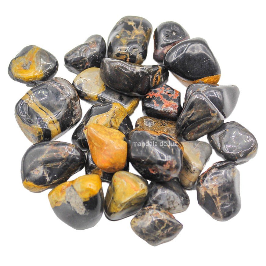 Kit de Pedras Naturais Ônix Rolado Cristal M 500g Mandala de Luz Pedra Natural