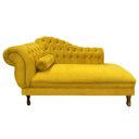 Ver imagem 1 de Recamier Barcelona 1,60 Suede Mostarda - Dominic Decor