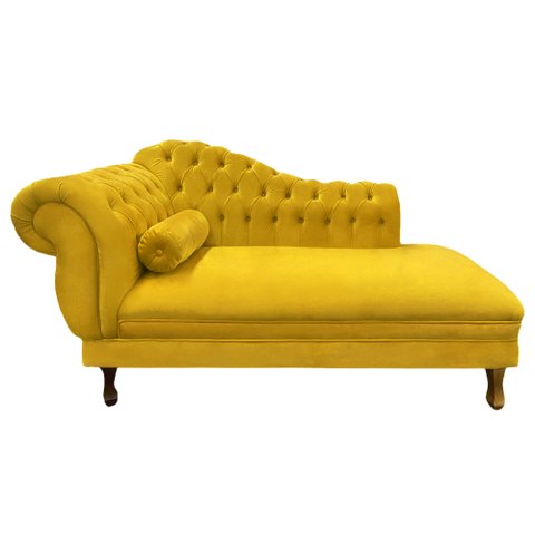 Recamier Barcelona 1,60 Suede Mostarda - Dominic Decor