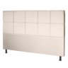 Cabeceira Estofada Carol 160 Cm Queen Size com Capitonê Corino Bege - 1