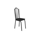 Ver imagem 2 de Conjunto Mesa de Jantar 4 Cadeiras Malva Tampo Vidro 107cm Sf Preto 121 Assento Preto - Combo Stock