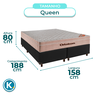 Conjunto Cama Box Preto Queen + Colchão Molas Ensacadas Airtech Ortobom - 3