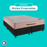 Conjunto Cama Box Preto Queen + Colchão Molas Ensacadas Airtech Ortobom - 4