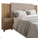 Ver imagem 3 de Cabeceira Íris Casal Regulável MDF Cinamomo com Gavetas RV Móveis