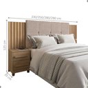 Ver imagem 2 de Cabeceira Íris Casal Regulável MDF Cinamomo com Gavetas RV Móveis