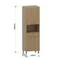 Ver imagem 4 de Paneleiro 70cm 4 Portas 1 Gaveta com Espaço para Micro-ondas Classic Luciane Móveis