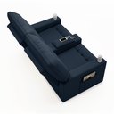 Ver mais imagens de Poltrona do Papai Reclinável Sala de Cinema Movie 2 Lugares Manual Baú USB Veludo Azul G23 Gran Belo
