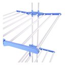 Ver imagem 3 de Varal de Chão pra Roupa Inox 3 Três Andares Retrátil Cor Azul