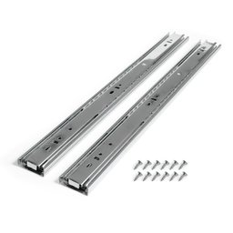 Corrediça para Gaveta Trilho Telescópico 50cm Par 50kg Aço - 1