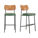Ver imagem 1 de Kit 02 Banquetas Média Melissa Bar Cozinha Verde/caramelo
