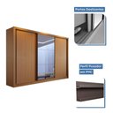 Ver imagem 4 de Guarda Roupa Casal Europa com 3 Espelho 3 Portas Minastex Carvalho