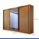 Ver imagem 6 de Guarda Roupa Casal Europa com 3 Espelho 3 Portas Minastex Carvalho