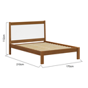 Ver imagem 3 de Cama de Casal 112cm x 210cm em Madeira Maciça Modena Marrom/Amêndoa/Branco