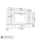 Ver imagem 4 de Conjunto Painel Rack 4 Cristaleiras Been Mdp/mdf Tv até 75 Canela/gris G77 - Gran Belo