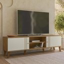 Ver imagem 1 de Rack Bancada para Tv 75 Pol 180cm Sia Nature/off Z49 - Mpozenato