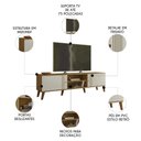 Ver imagem 3 de Rack Bancada para Tv 75 Pol 180cm Sia Nature/off Z49 - Mpozenato