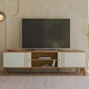 Ver imagem 6 de Rack Bancada para Tv 75 Pol 180cm Sia Nature/off Z49 - Mpozenato