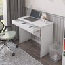 Escrivaninha para Quarto Pequena com Prateleira e Gaveta Vitoria - Branco - 3