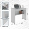 Escrivaninha para Quarto Pequena com Prateleira e Gaveta Vitoria - Branco - 6