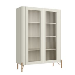 Cristaleira Mdf Vidro Canelado L98,5 X A134cm - 1
