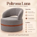 Ver imagem 7 de Kit 2 Poltronas Decorativa Sala de Estar Luna Linho M6 - Monari Design Cor:Cinza