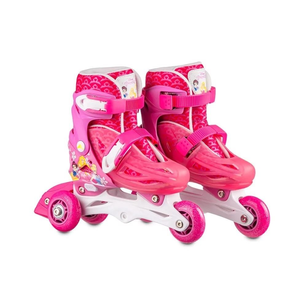 Patins Infantil Inline 2 Em 1 Multikids Princesas 31/33 - 2