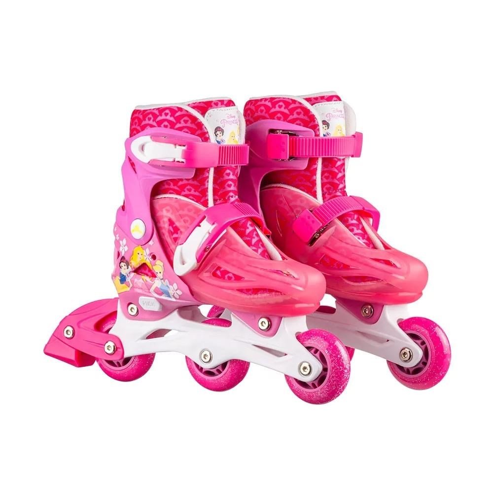 Patins Infantil Inline 2 Em 1 Multikids Princesas 31/33