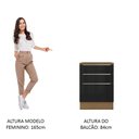 Ver imagem 5 de Balcão 60 cm 3 Gavetas Rustic/Preto Lux Madesa