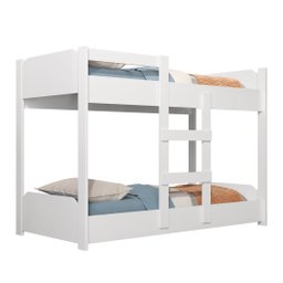 Beliche Infantil com Escada e Grade Reforçada Segura 100%MDF:‎ Branco - 2