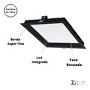 Ver imagem 2 de Painel Plafon Embutir Quadrado Led 18w Bivolt Bco / Pto Opus - Preto - Bco Quente 3000k