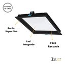 Ver imagem 2 de Painel Plafon Embutir Quadrado Led 18w Bivolt Bco / Pto Opus - Preto - Bco Quente 3000k